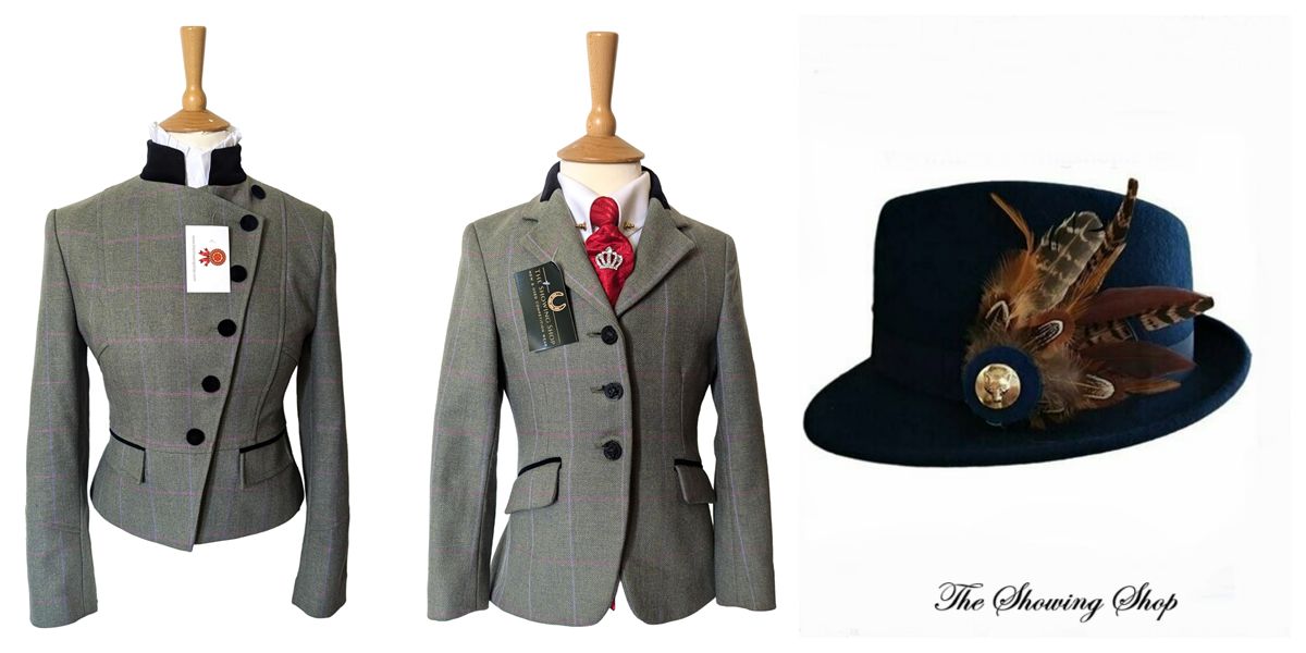 MEARS GREEN TWEED LEAD REIN OUTFIT- LEADER & CHILDS SIZES 14 & 25
