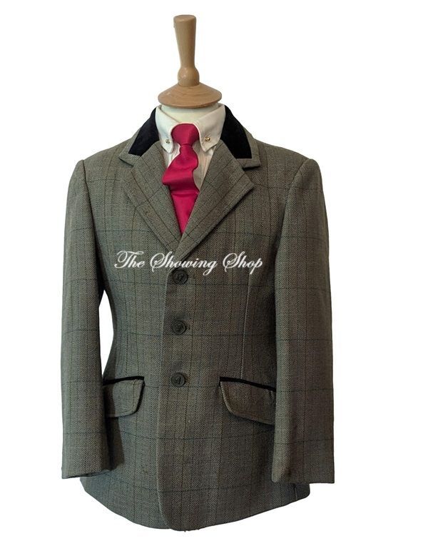 LADIES SHIRES HUNTINGDON GREEN TWEED JACKET SIZE 8 (32)