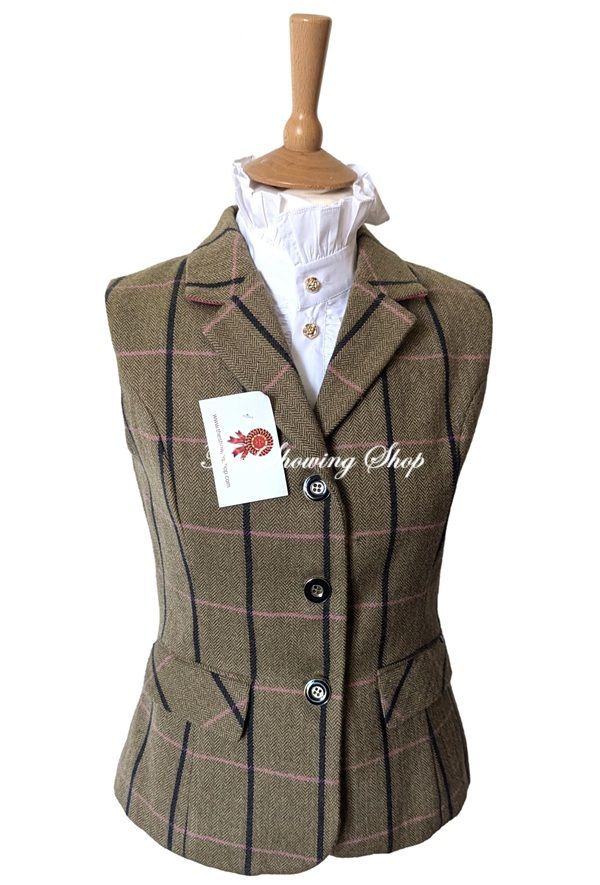 LADIES RYDALE MEGAN TWEED WAISTCOAT SIZE 8