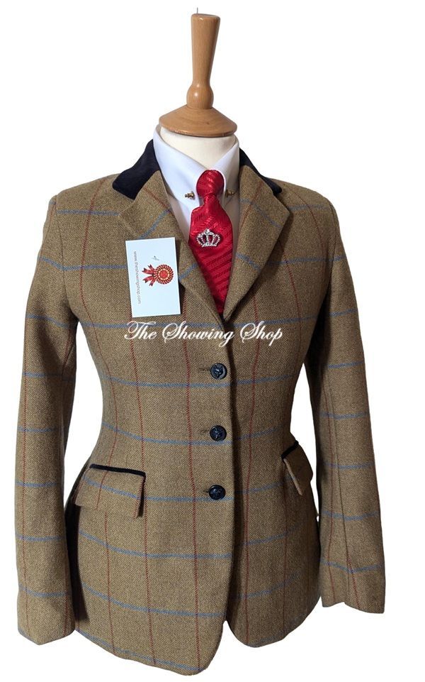 LADIES MRS CANDY GREEN TWEED SHOWING JACKET SIZE 10 (33)