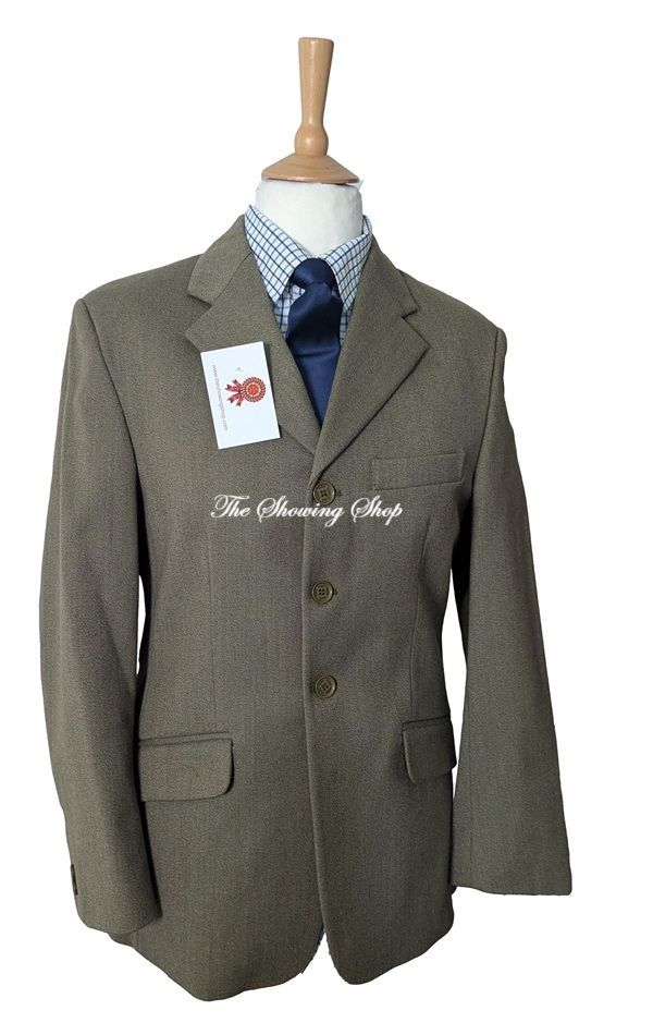 BRAND NEW MENS/BOYS TAGG RUTLAND GREEN COVERT TWEED SHOWING/ HUNTING JACKET SIZE 38