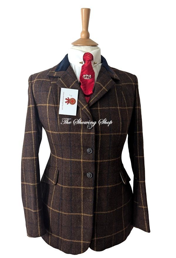 BRAND NEW MAIDS FIREFOOT FEWSTON BROWN TWEED JACKET SIZE 10 (34)