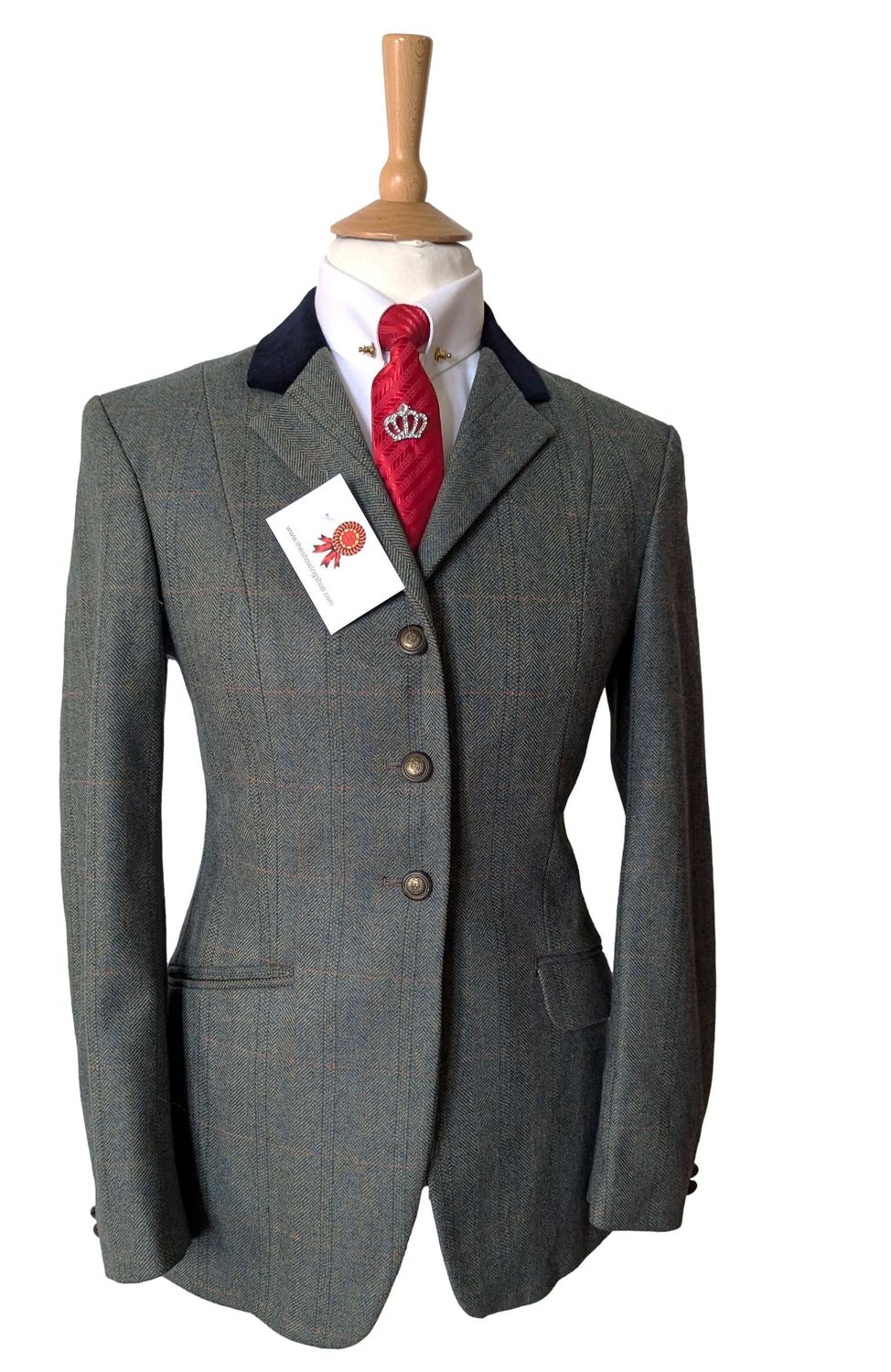 LADIES MEARS GREEN TWEED JACKET SIZE 14 (38)