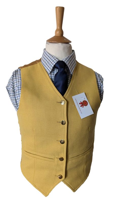 LADIES PRETTY PONIES YELLOW WOOL WAISTCOAT SIZE 12