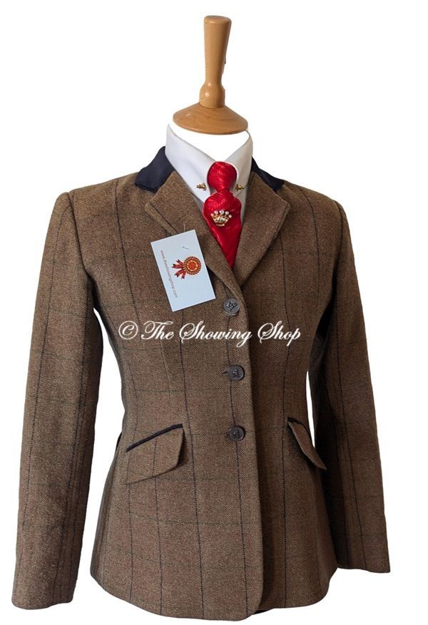 LADIES SHIRES AUBRION BROWN TWEED JACKET SIZE 8 (32)