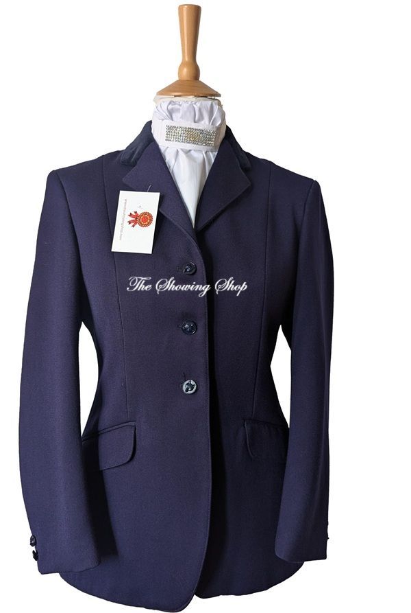 LADIES R H MEARS NAVY WOOL SHOWING JACKET SIZE 12 (36)