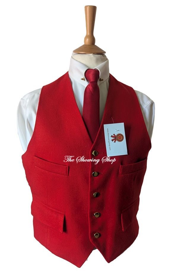 MENS R H MEARS RED WOOL WAISTCOAT SIZE 38