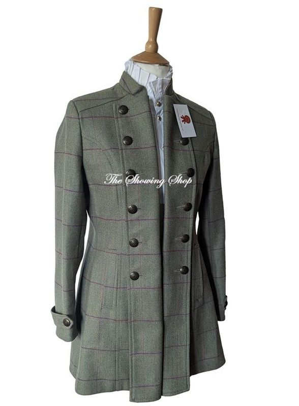 LADIES BEAVER OF BOLTON GREEN TWEED PIRATE COAT SIZE 10