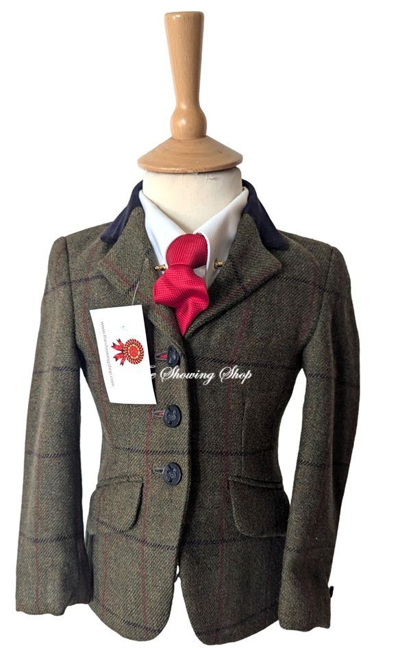 CHILDS SHOWING SELECTION GREEN TWEED JACKET SIZE 20