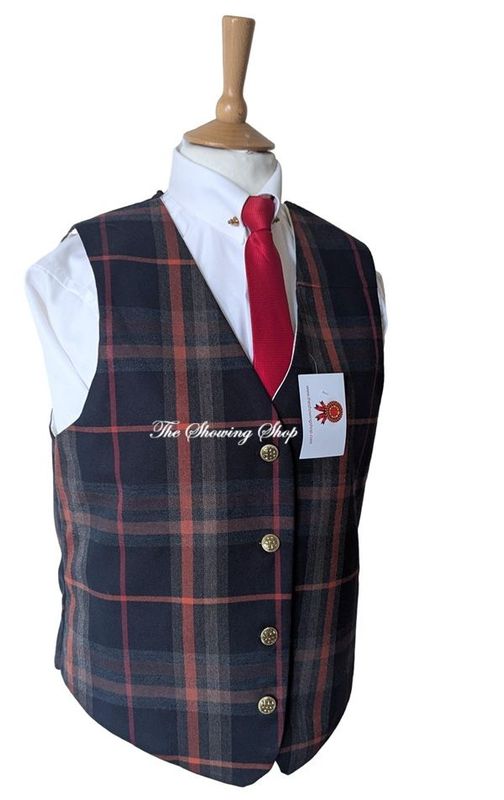 LADIES TARTAN WAISTCOAT SIZE 14