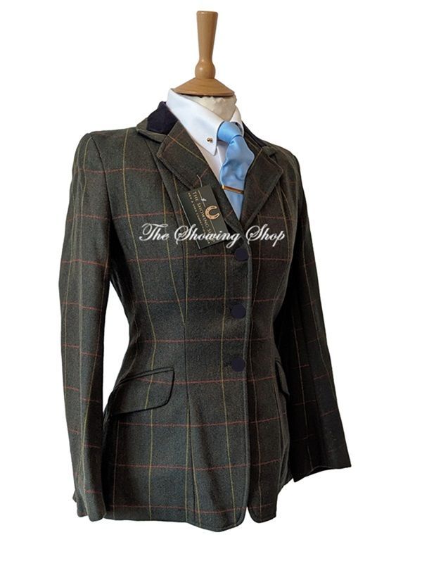LADIES CALDENE HICKSTEAD GREEN TWEED JACKET SIZE 12 (36)