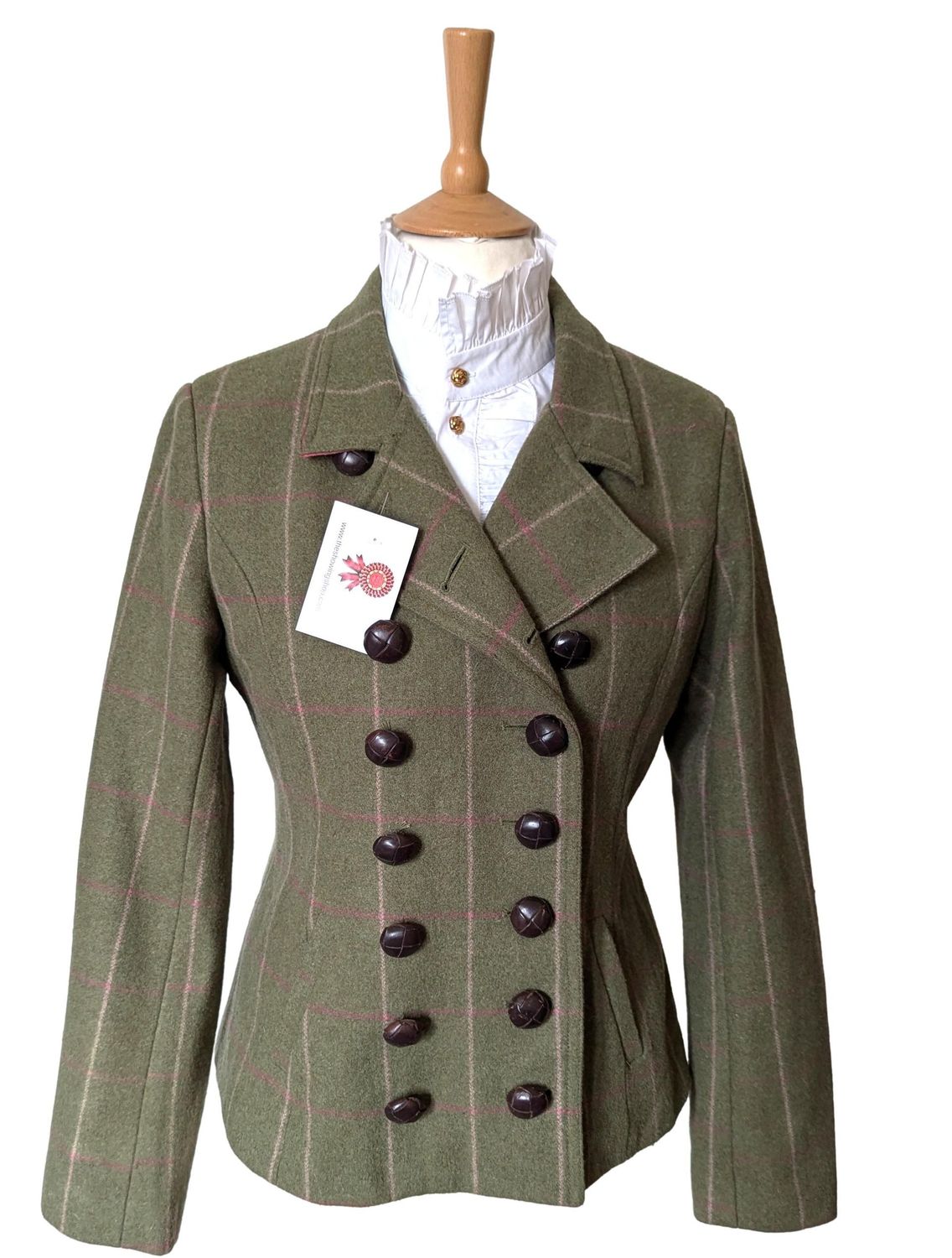 RYDALE JESSICA GREEN TWEED JACKET SIZE 14