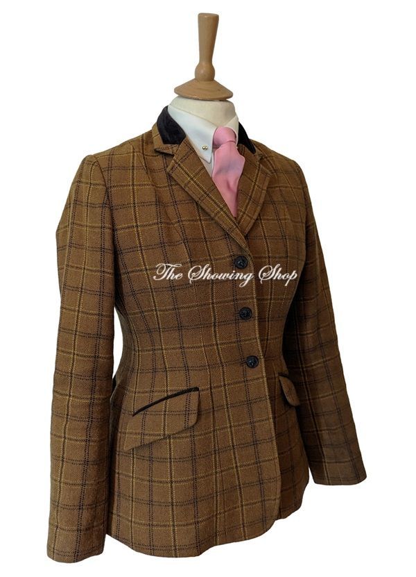 CHILDS EQUETECH MARLOW RUST TWEED JACKET SIZE 30