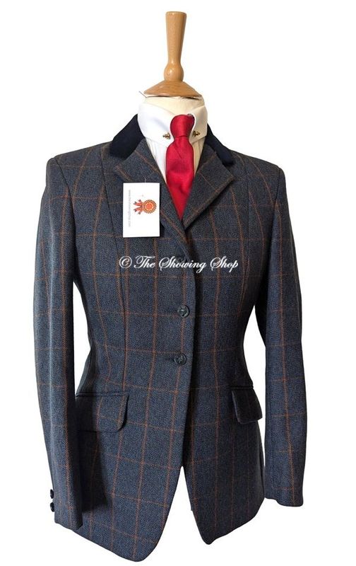 LADIES MEARS MOBBERLEY BLUE TWEED JACKET SIZE 12 (36)