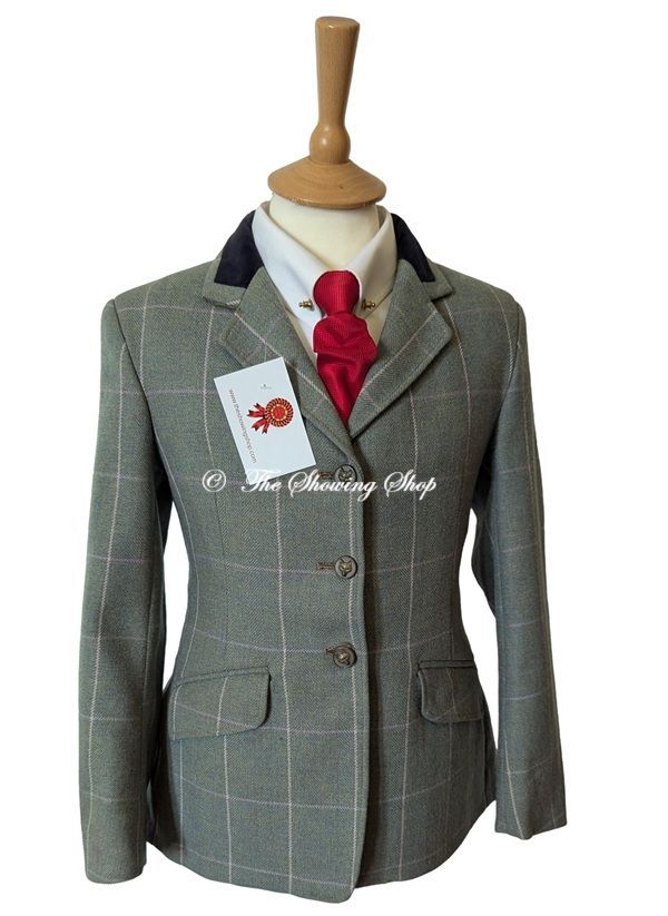 CHILDS CALDENE HICKSTEAD GREEN TWEED SHOWING JACKET SIZE 30