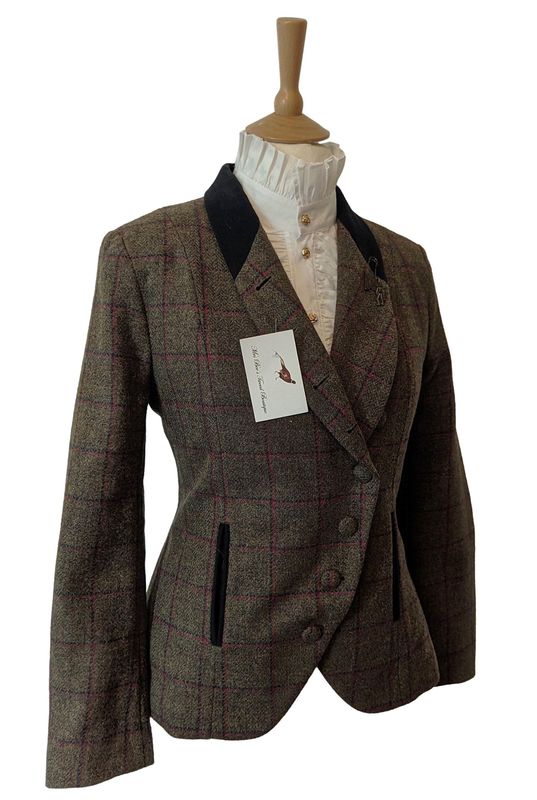 JACK MURPHY HARRIET GREEN & PINK TWEED JACKET SIZE 8