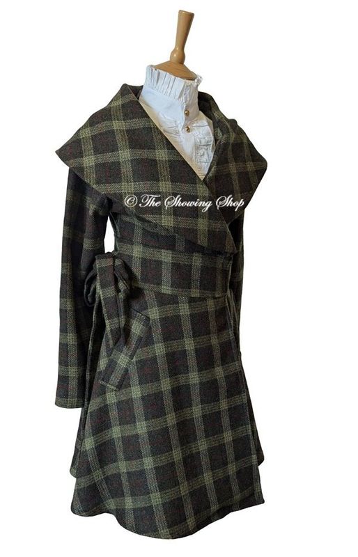 LADIES SIMILAN TWEED WRAP COAT SIZE 8-12