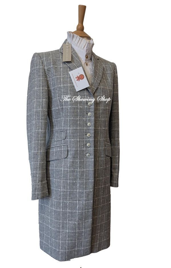 BRAND NEW LADIES ANNA LASCATA GREY TWEED COAT SIZE 10
