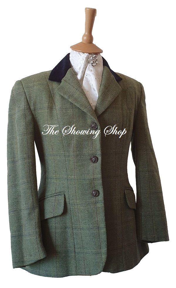 CHILDS CALDENE SILVERDALE GREEN TWEED JACKET SIZE 24