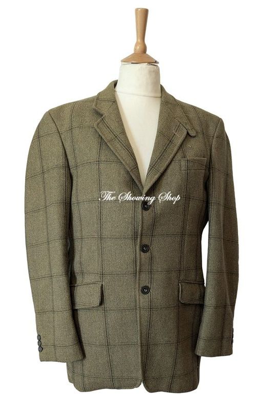 MENS ISAAC WALTONS GREEN TWEED JACKET SIZE 42