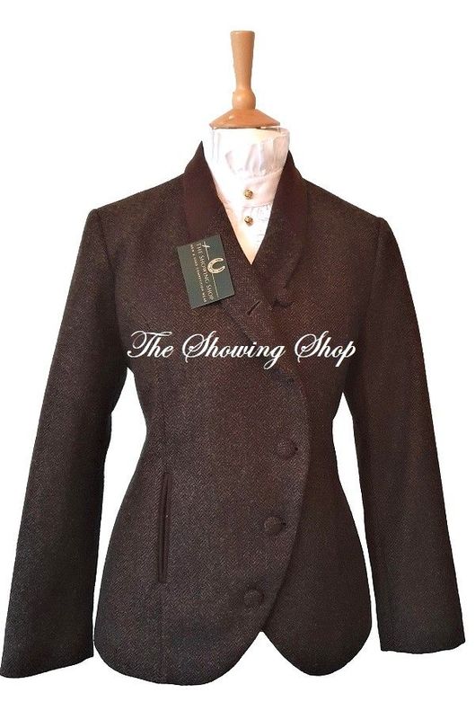 LADIES JACK MURPHY HARRIET BROWN TWEED JACKET SIZE 16