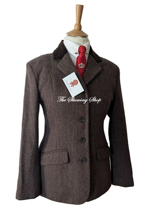 LADIES SHERWOOD CAMPOLINO BROWN TWEED JACKET SIZE 12 (36)
