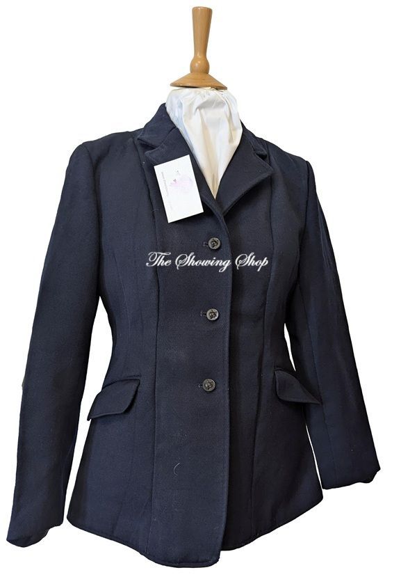 LADIES SHIRES MARBOROUGH NAVY HEAVYWEIGHT HUNT COAT SIZE 16 (40)