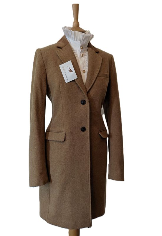 JACK WILLS CLASSIC CAMEL RACING COAT SIZE 8