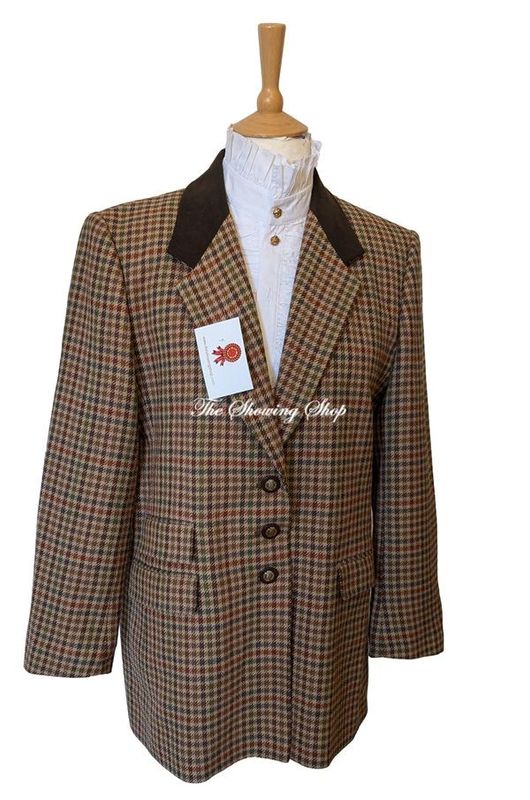 LADIES VIYELLA HOUNDSTOOTH CHECK TWEED JACKET SIZE 16