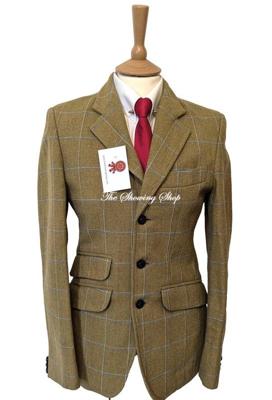 BOYS LE BEAU CHEVAL MUSTARD TWEED JACKET SIZE 34