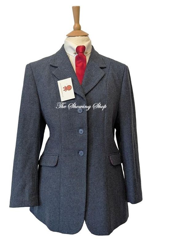 LADIES FULLER FILLIES BLUE TWEED JACKET SIZE 16 (40)