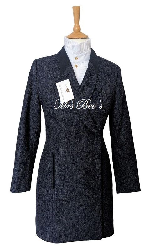 LADIES JACK MURPHY HARRIET BLUE TWEED LONG COAT SIZE 10