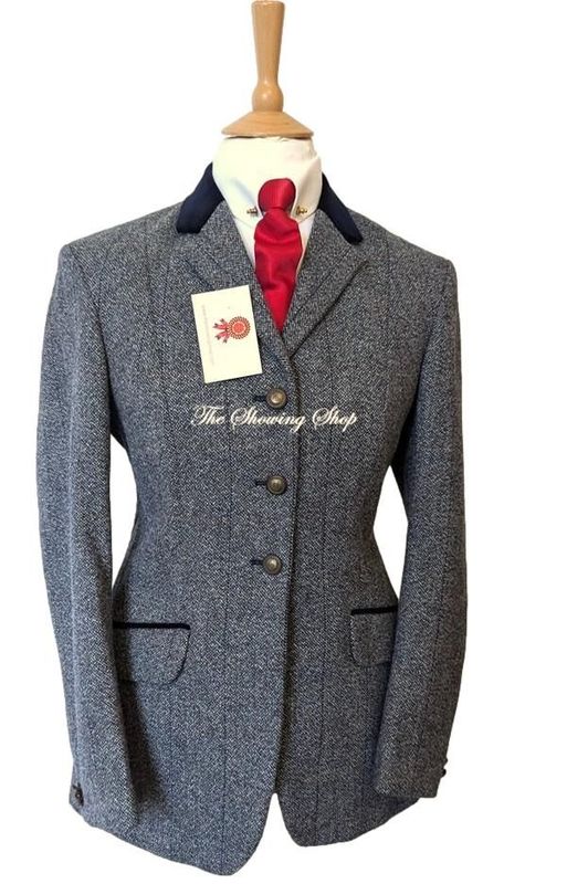 LADIES  MEARS BLUE TWEED JACKET SIZE 14 (38)