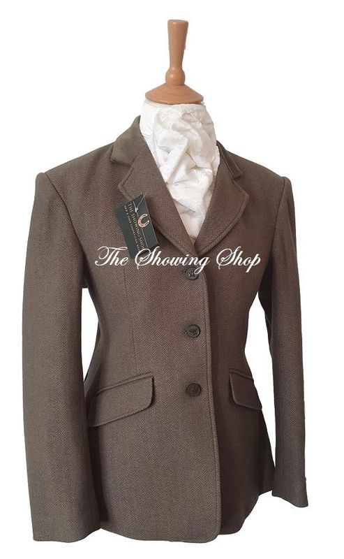 CHILDS SHIRES MALVERN GREEN TWEED JACKET SIZE 26