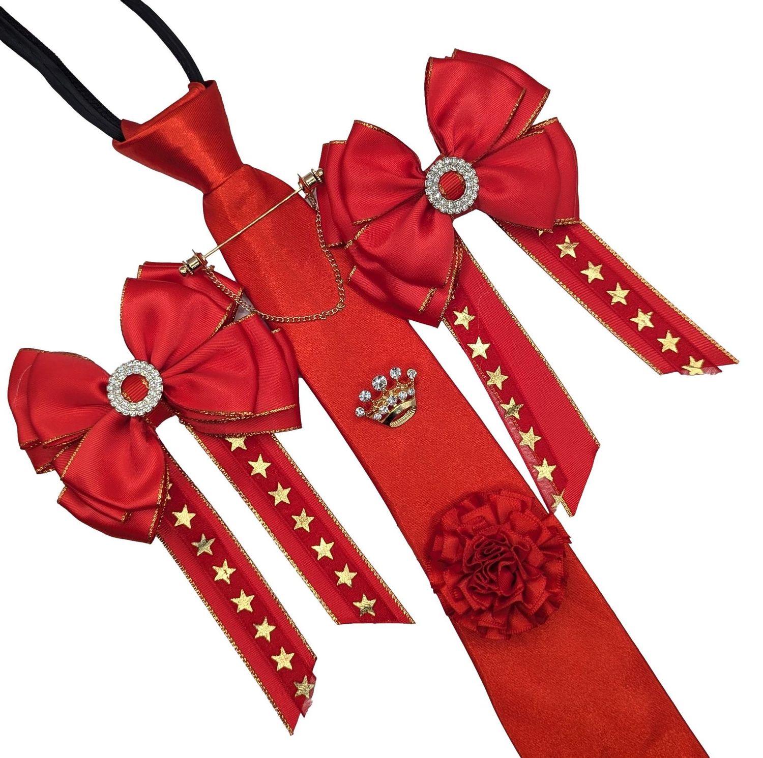 RED & GOLD CHILDS FULL SHOWING ACCESSORIES SET