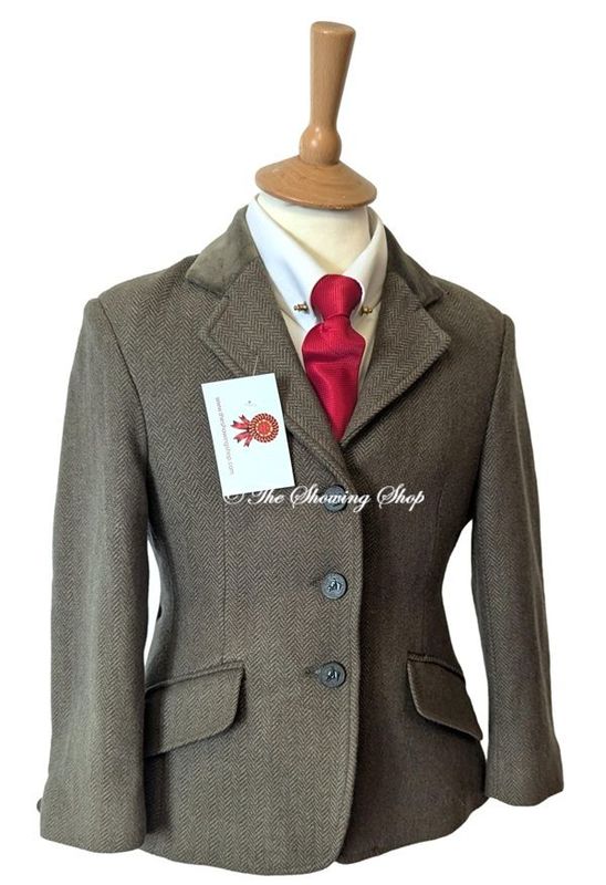 CHILDS SHIRES MALVERN GREEN TWEED JACKET SIZE 26