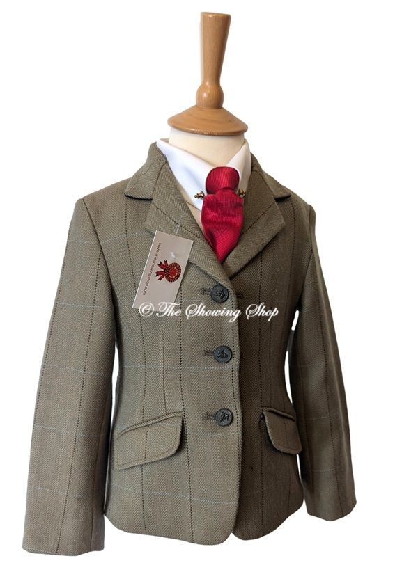 CHILDS SHIRES HUNTINGDON GREEN TWEED JACKET SIZE 24 CHILDS SHIRES HUNTINGDON GREEN TWEED JACKET SIZE 24