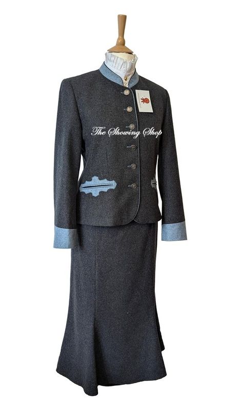 LEADERS GREY & BABY BLUE WOOL OUTFIT SIZE 12