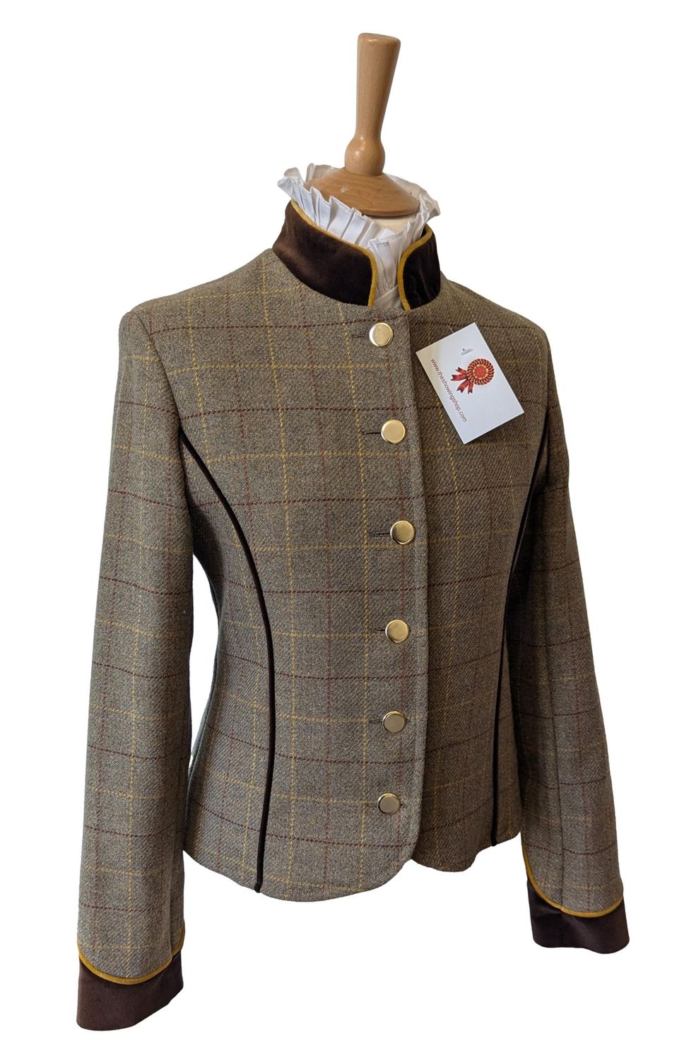 LE BEAU CHEVAL BROWN TWEED LEADERS JACKET SIZE 12 (36) LE BEAU CHEVAL BROWN TWEED LEADERS JACKET SIZE 12 (36)