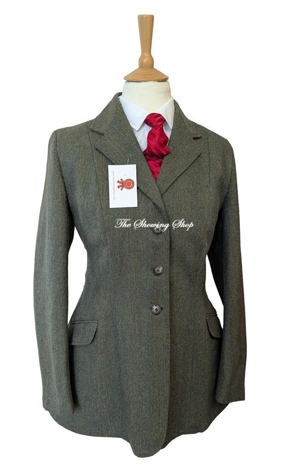 LADIES CALDENE GREEN TWEED JACKET SIZE 18 (42) LADIES CALDENE GREEN TWEED JACKET SIZE 18 (42)