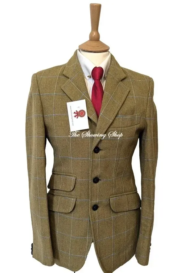 BOYS LE BEAU CHEVAL MUSTARD TWEED SHOWING JACKET SIZE 34 BOYS LE BEAU CHEVAL MUSTARD TWEED SHOWING JACKET SIZE 34