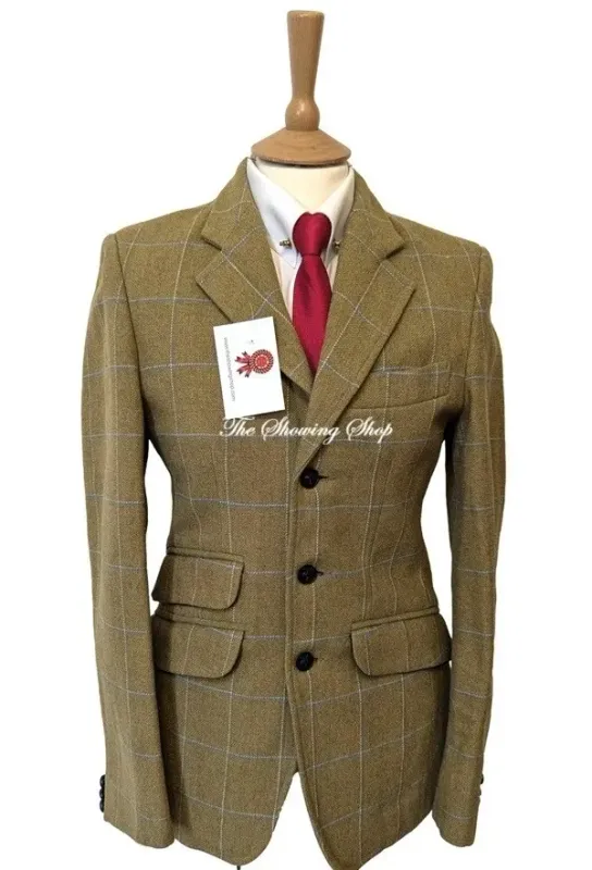 BOYS LE BEAU CHEVAL MUSTARD TWEED SHOWING JACKET SIZE 34