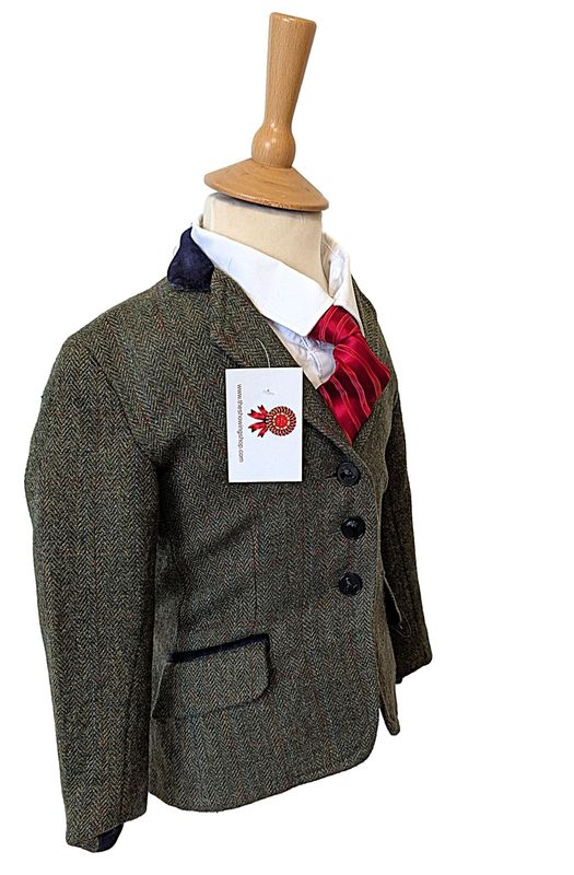 CHILDS SHOWING TIME GREEN TWEED SHOWING JACKET SIZE 24