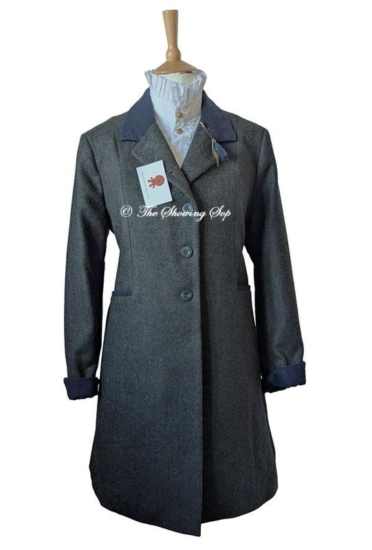 LADIES JACK MURPHY ISABELLA GREEN TWEED LONG COAT SIZE 8