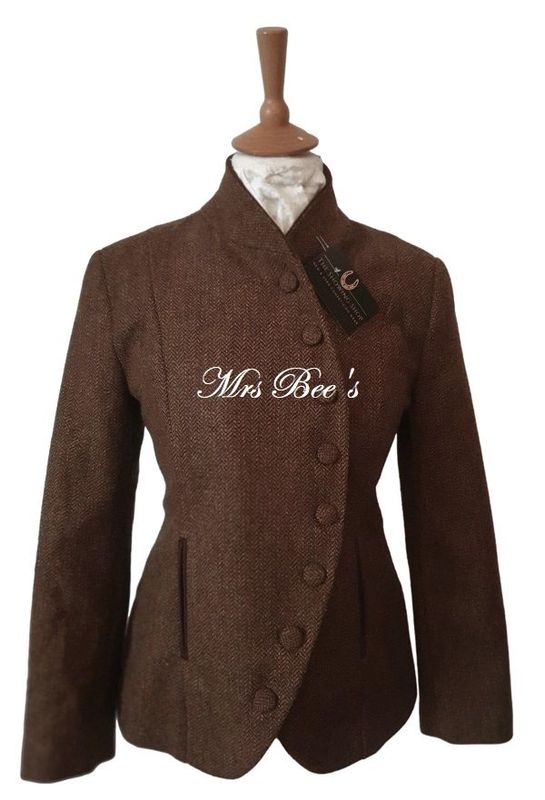 LADIES JACK MURPHY HARRIET BROWN TWEED JACKET SIZE 16