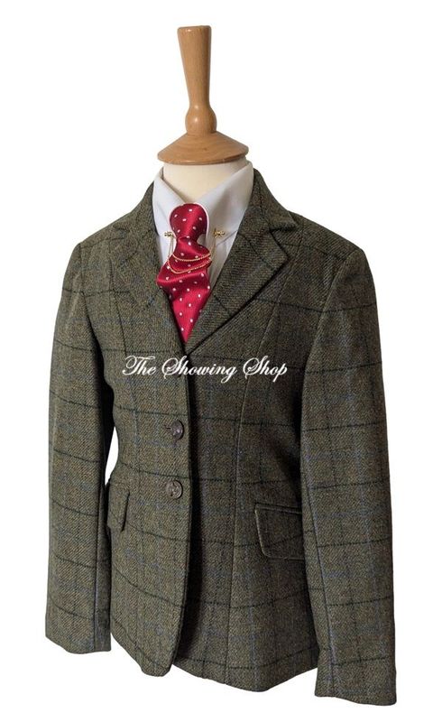 BRAND NEW CHILDS CALDENE SOUTHWOLD GREEN TWEED SHOWING JACKET - VARIOUS SIZES