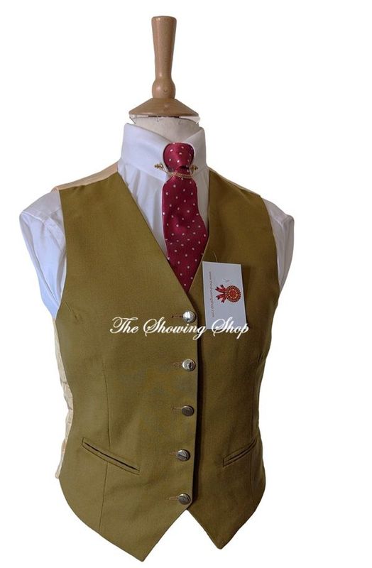 LADIES PRETTY PONIES MUSTARD WOOL WAISTCOAT SIZE 12