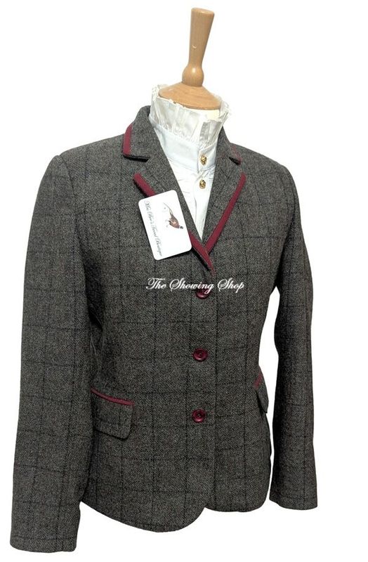 LADIES HIDEPARK KELSO GREY & RED TWEED JACKET SIZE 14