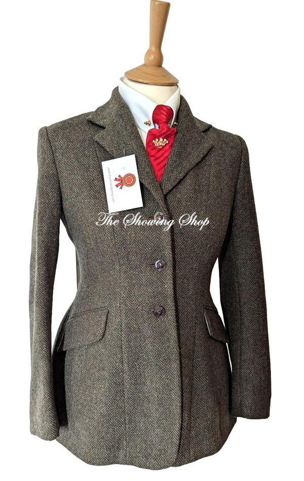 MAIDS CALDENE SOUTHWOOL BROWN/GREEN TWEED JACKET SIZE 12 (36)