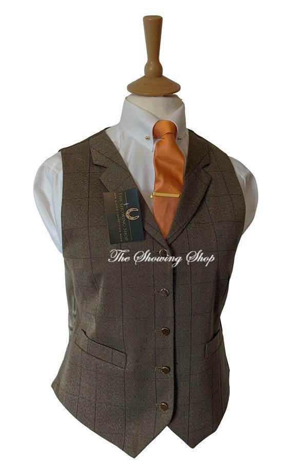 LADIES EQUETECH FOXBURY GREEN TWEED WAISTCOAT SIZE 12 (36)